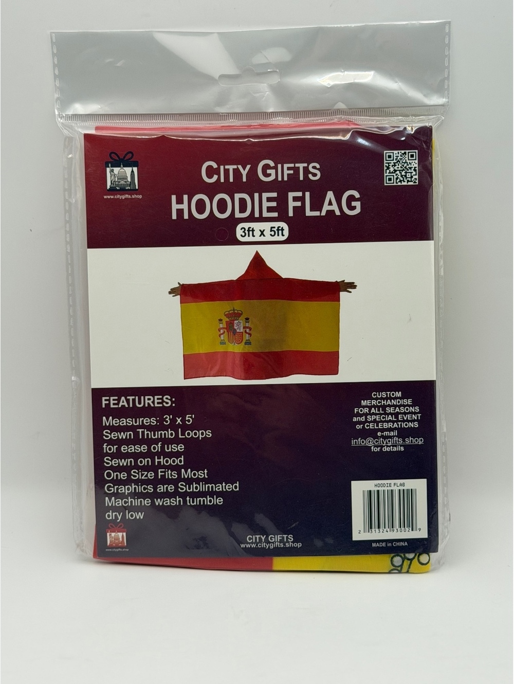 Spain hoodie flag